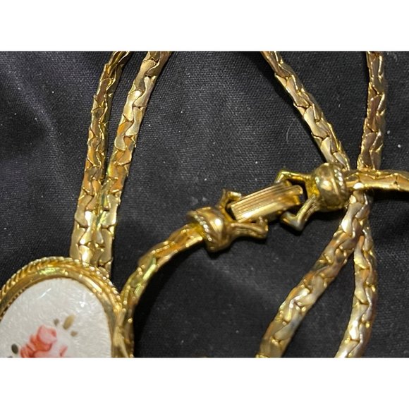 Goldette Semi Parure Enamel Roses - Picture 4 of 7